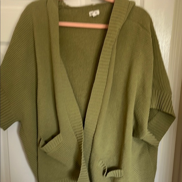 aerie Sweaters - Aerie Green Chunky Knit Cardigan Sweater